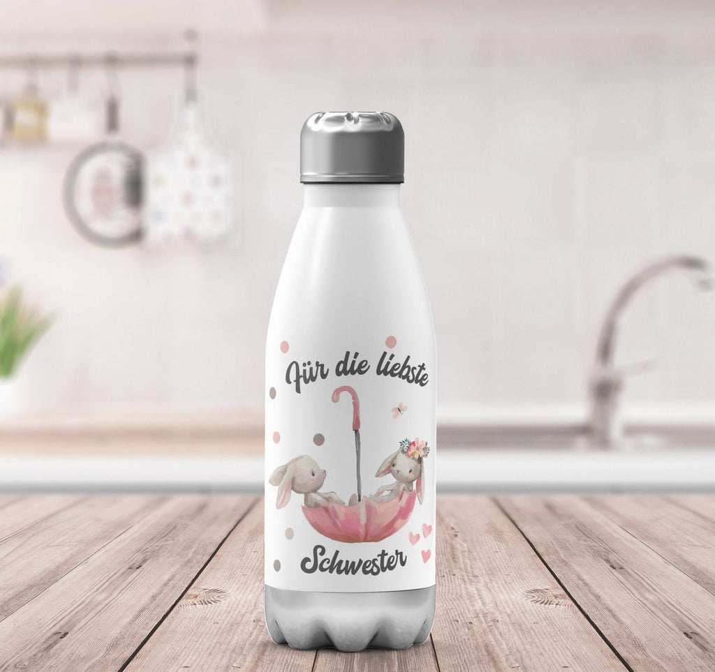 Thermo Trinkflasche Für die liebste Schwester - von Mikalino