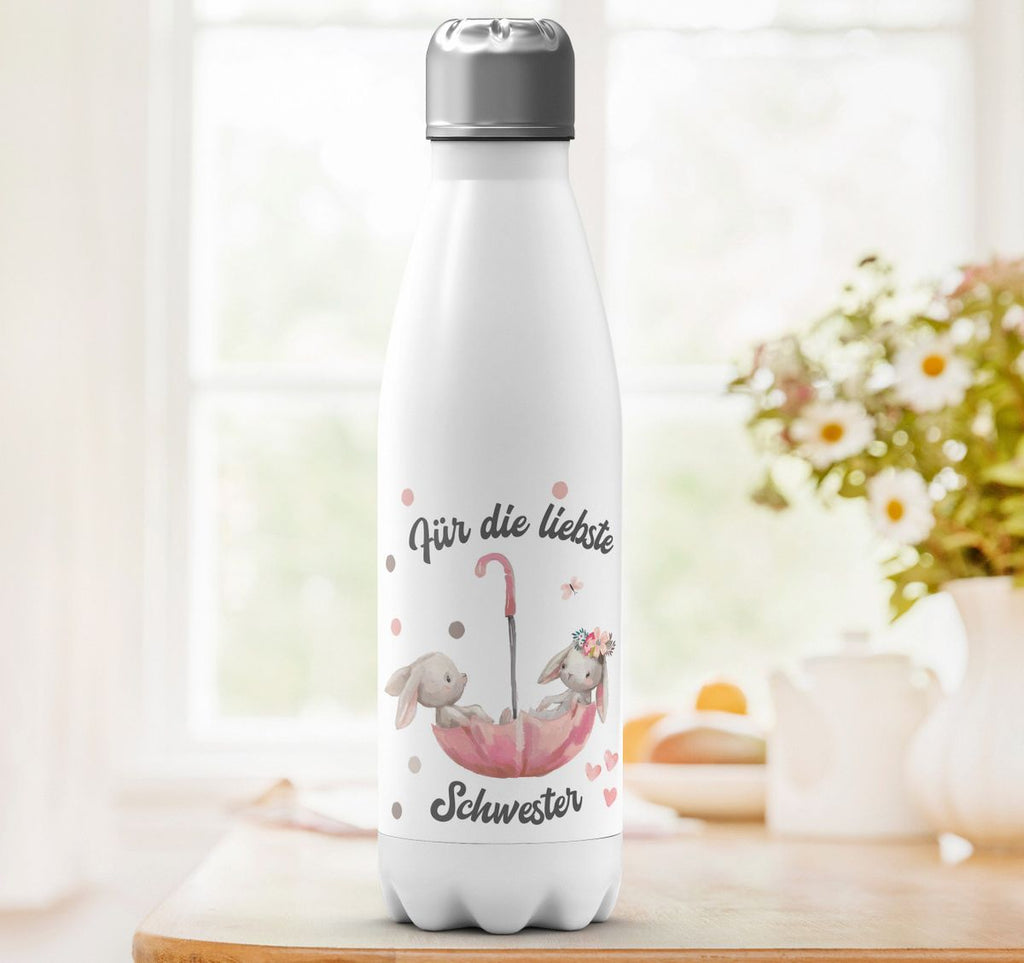 Thermo Trinkflasche Für die liebste Schwester - von Mikalino