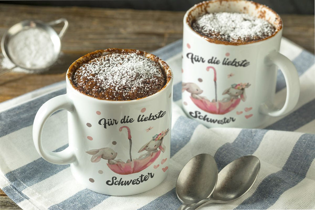 Keramik Tasse Für die liebste Schwester - von Mikalino