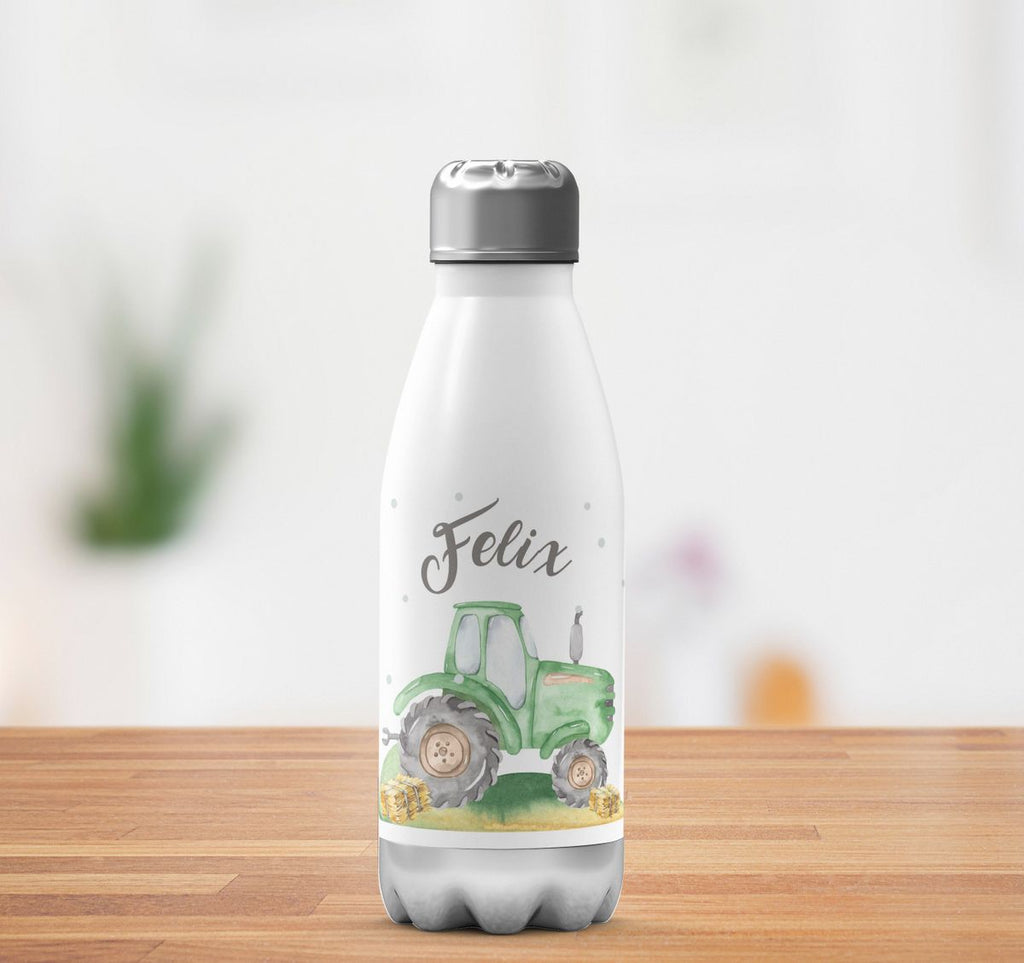 Thermo Trinkflasche Traktor mit Namen - von Mikalino