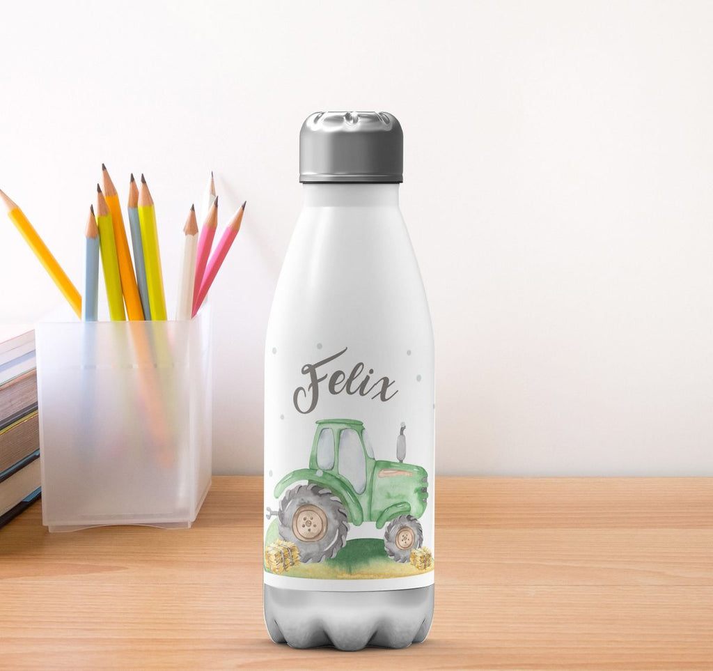 Thermo Trinkflasche Traktor mit Namen - von Mikalino