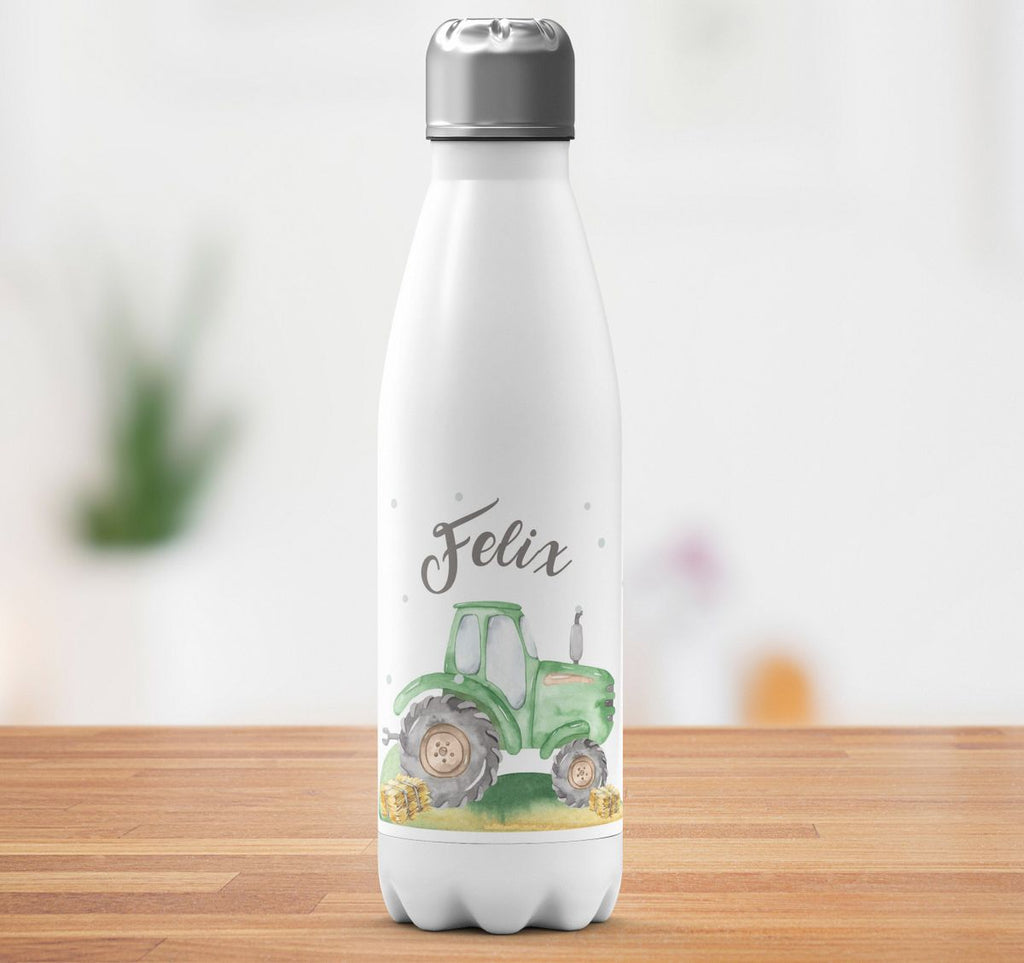 Thermo Trinkflasche Traktor mit Namen - von Mikalino