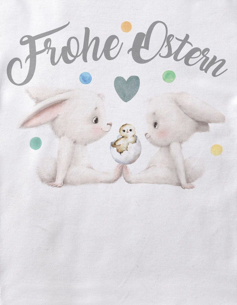 Mikalino Babybody mit Spruch Frohe Ostern  | Kurzarm Strampler für Jungen und Mädchen | Geschenkidee - von Mikalino