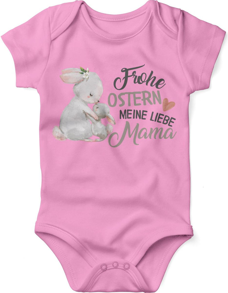 Mikalino Babybody mit Spruch Frohe Ostern meine liebe Mama | Kurzarm Strampler für Jungen und Mädchen | Geschenkidee - von Mikalino