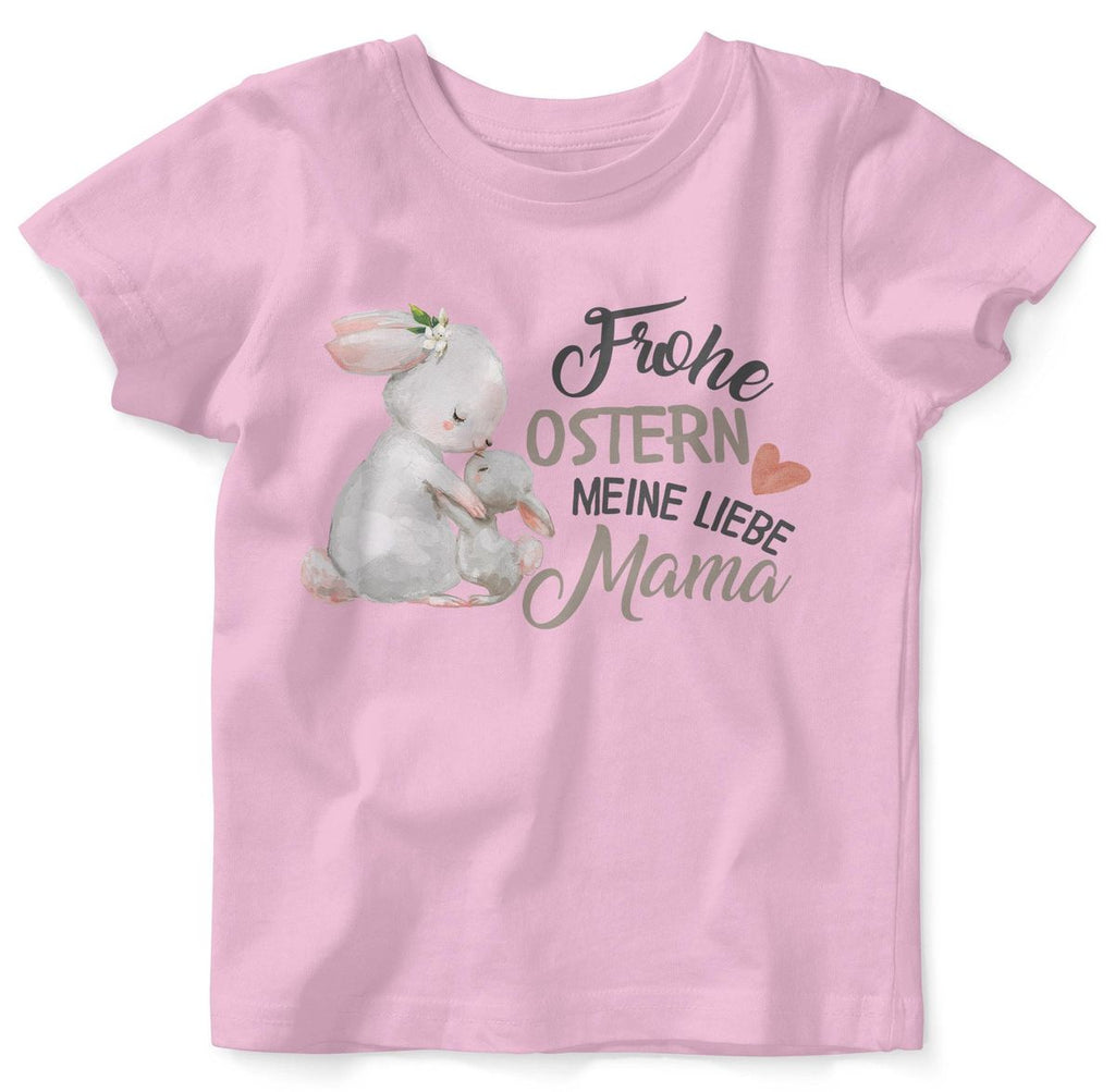 Mikalino Baby / Kinder T-Shirt mit Spruch Frohe Ostern meine liebe Mama | Kurzarm Shirt für Jungen und Mädchen | Geschenkidee - von Mikalino