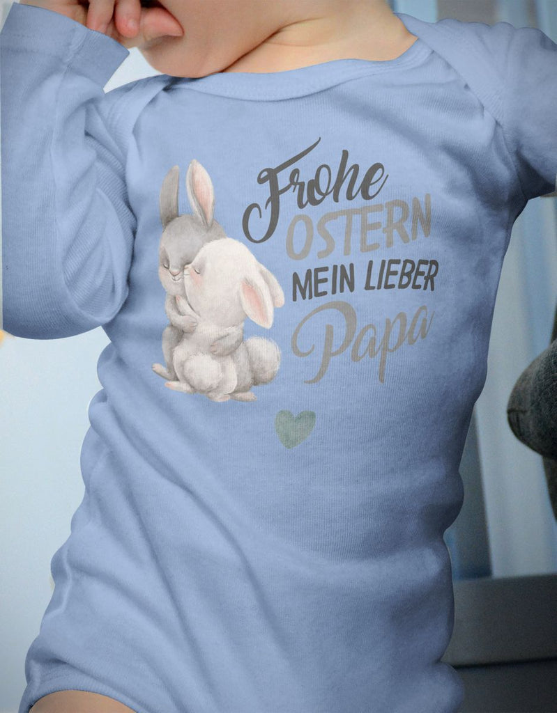 Babybody Langarm Frohe Ostern mein lieber Papa - von Mikalino