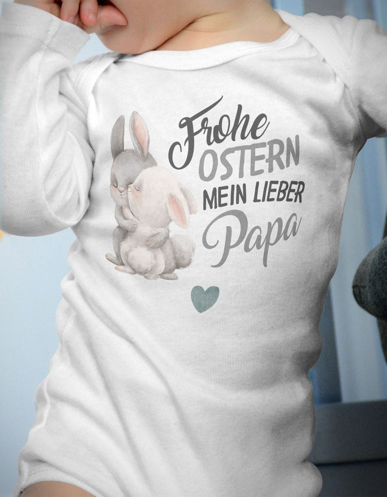 Babybody Langarm Frohe Ostern mein lieber Papa - von Mikalino