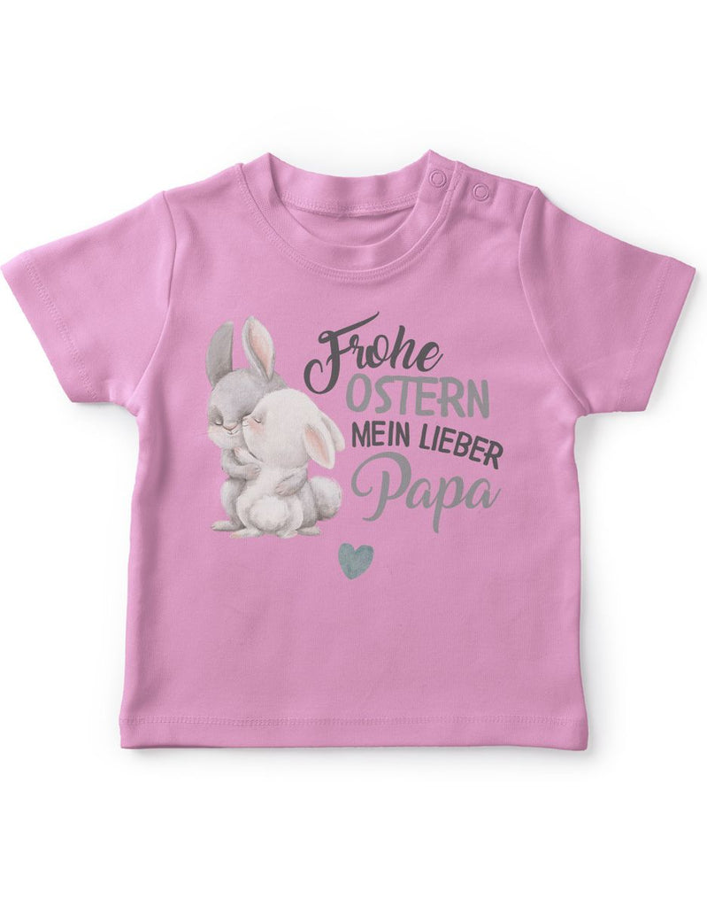 Mikalino Baby / Kinder T-Shirt mit Spruch Frohe Ostern mein lieber Papa | Kurzarm Shirt für Jungen und Mädchen | Geschenkidee - von Mikalino