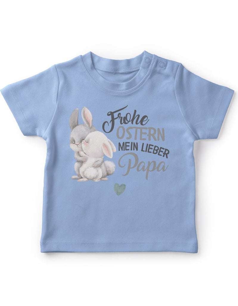 Mikalino Baby / Kinder T-Shirt mit Spruch Frohe Ostern mein lieber Papa | Kurzarm Shirt für Jungen und Mädchen | Geschenkidee - von Mikalino