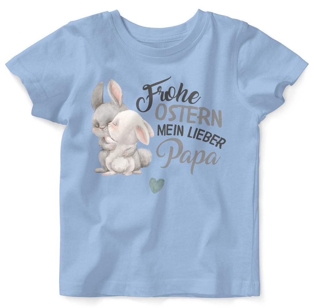 Mikalino Baby / Kinder T-Shirt mit Spruch Frohe Ostern mein lieber Papa | Kurzarm Shirt für Jungen und Mädchen | Geschenkidee - von Mikalino