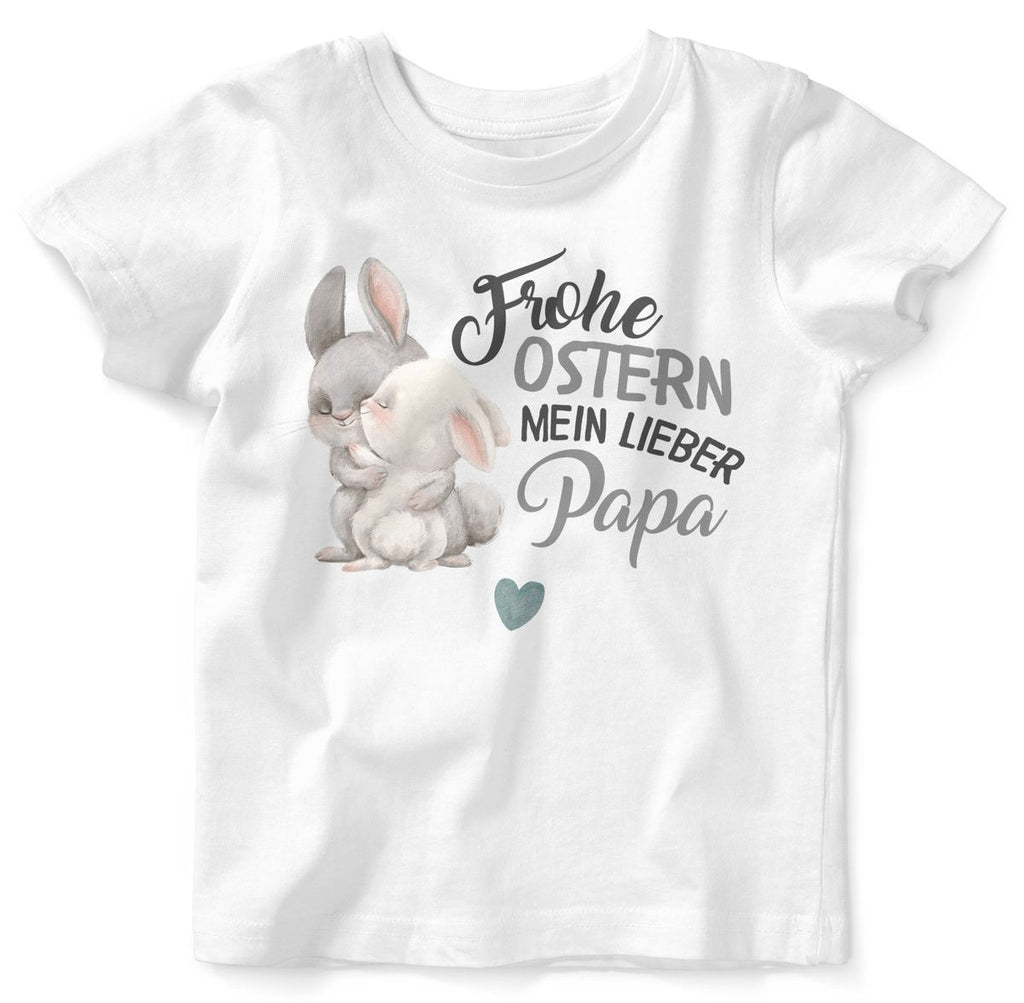 Mikalino Baby / Kinder T-Shirt mit Spruch Frohe Ostern mein lieber Papa | Kurzarm Shirt für Jungen und Mädchen | Geschenkidee - von Mikalino