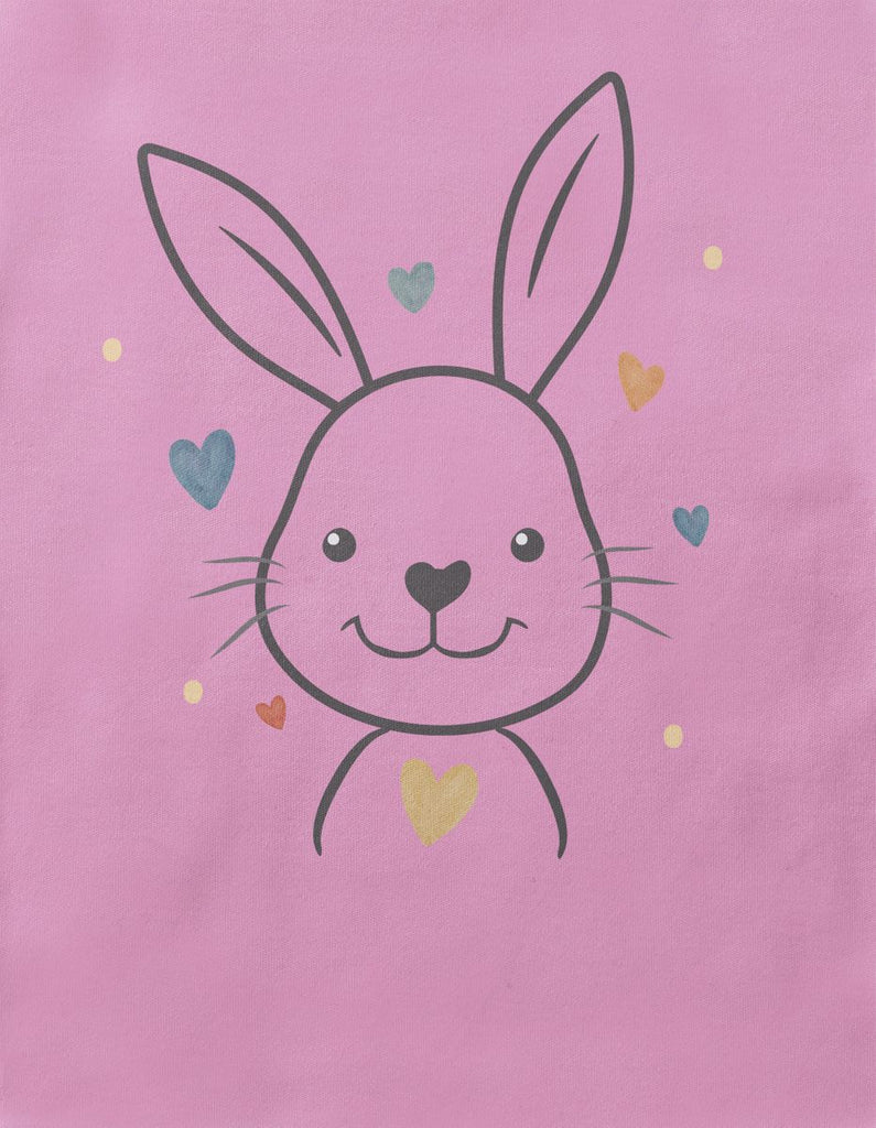 Mikalino Baby / Kinder T-Shirt mit Spruch Hase mit bunten Herzen | Kurzarm Shirt für Jungen und Mädchen | Geschenkidee - von Mikalino