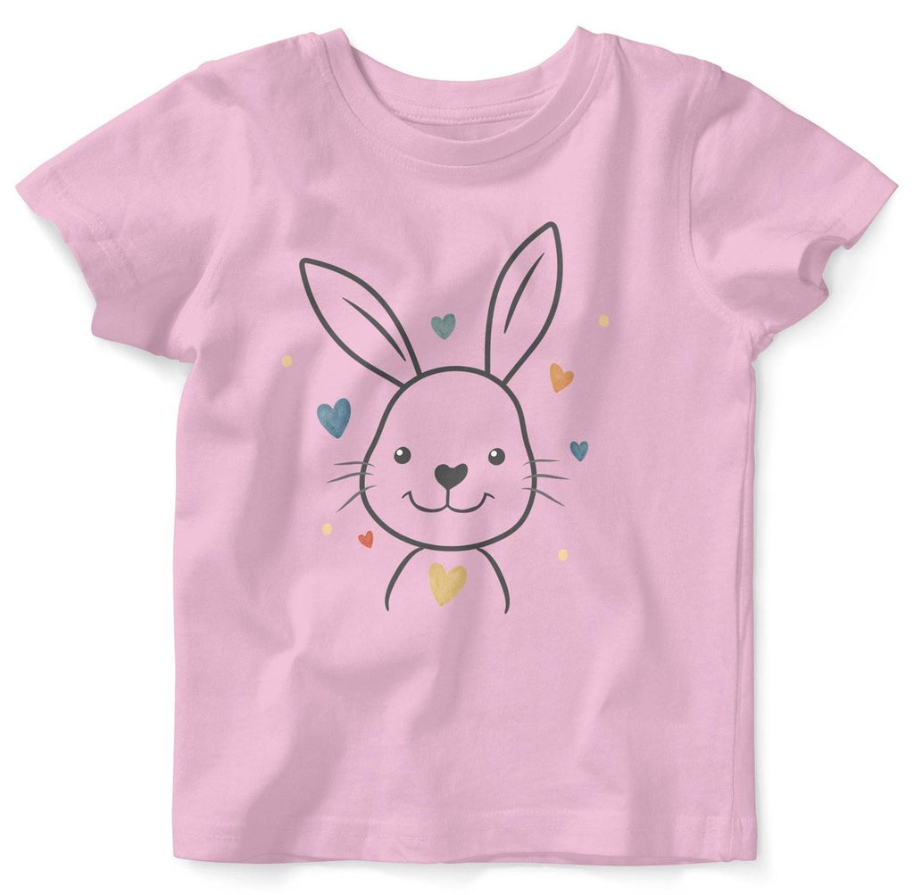 Mikalino Baby / Kinder T-Shirt mit Spruch Hase mit bunten Herzen | Kurzarm Shirt für Jungen und Mädchen | Geschenkidee - von Mikalino