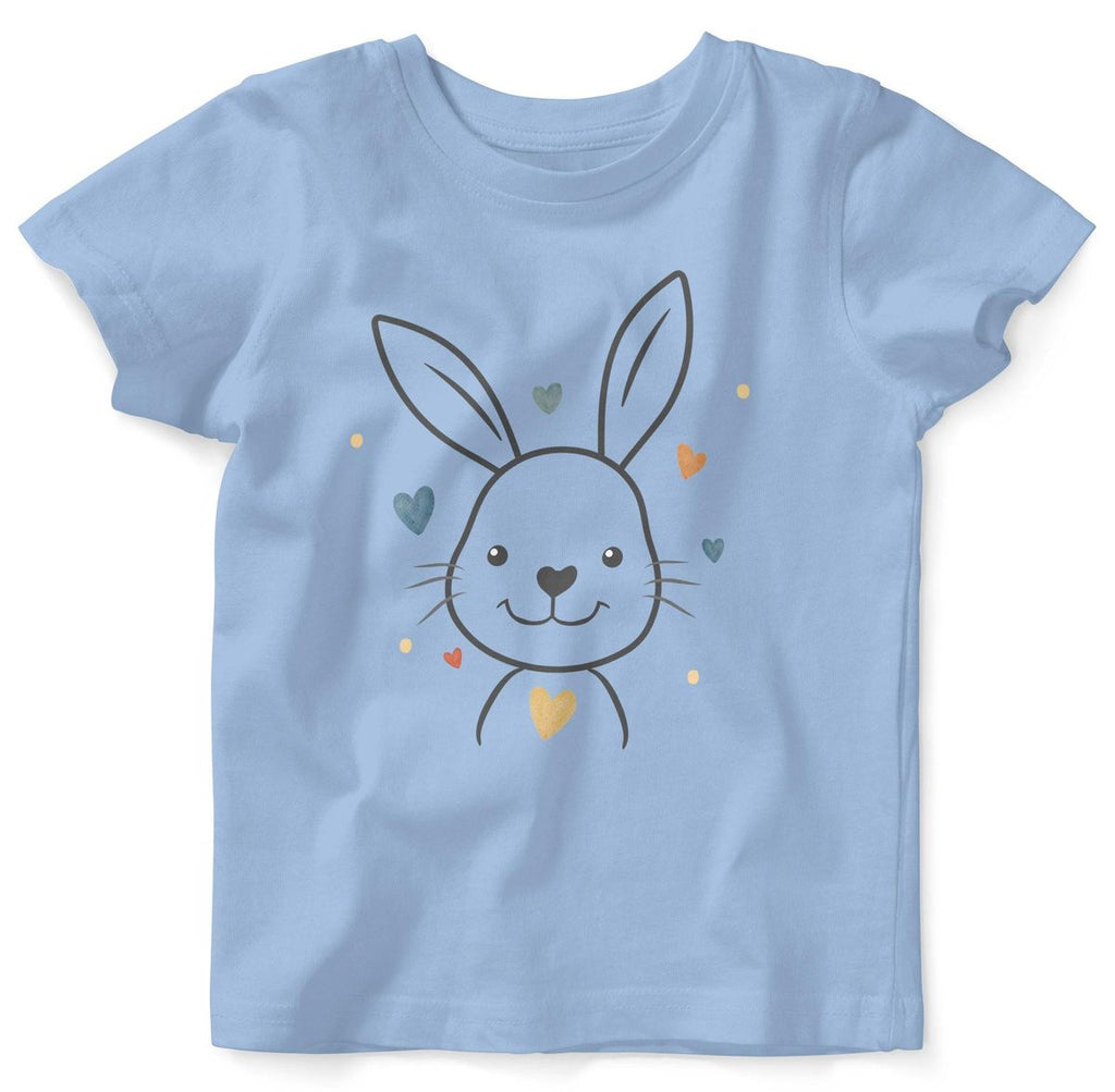 Mikalino Baby / Kinder T-Shirt mit Spruch Hase mit bunten Herzen | Kurzarm Shirt für Jungen und Mädchen | Geschenkidee - von Mikalino