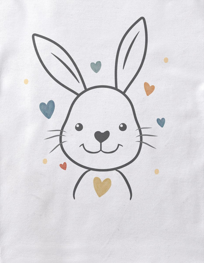 Mikalino Baby / Kinder T-Shirt mit Spruch Hase mit bunten Herzen | Kurzarm Shirt für Jungen und Mädchen | Geschenkidee - von Mikalino