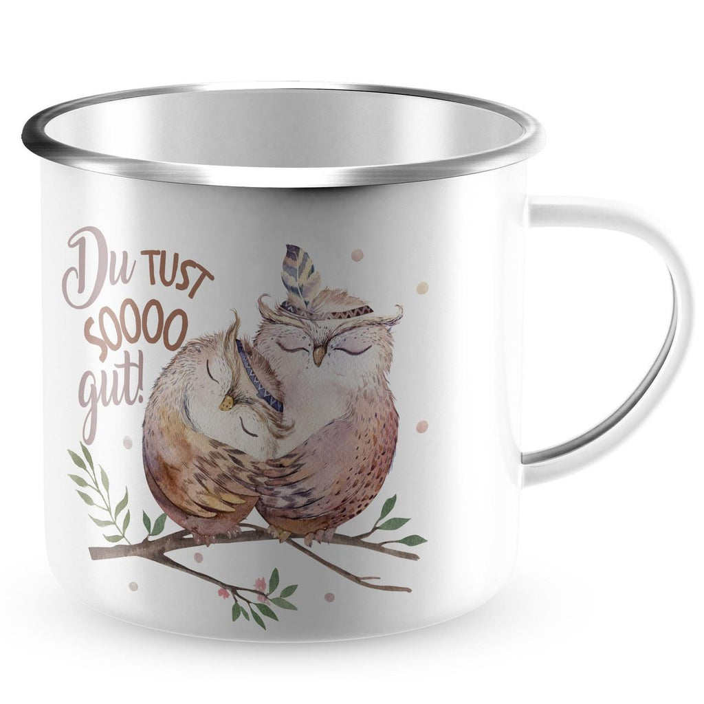 Emaille Tasse Du tust sooo gut! - von Mikalino