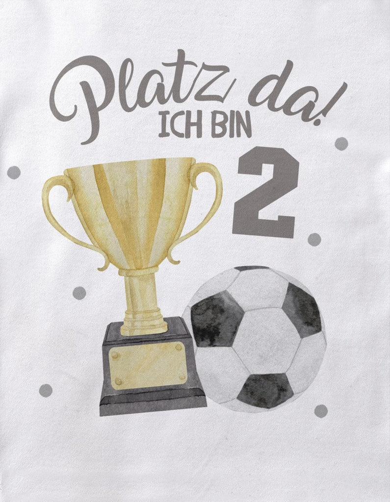 Baby / Kinder T-Shirt mit Spruch Platz Da ! Ich bin 2 - Fussball - von Mikalino