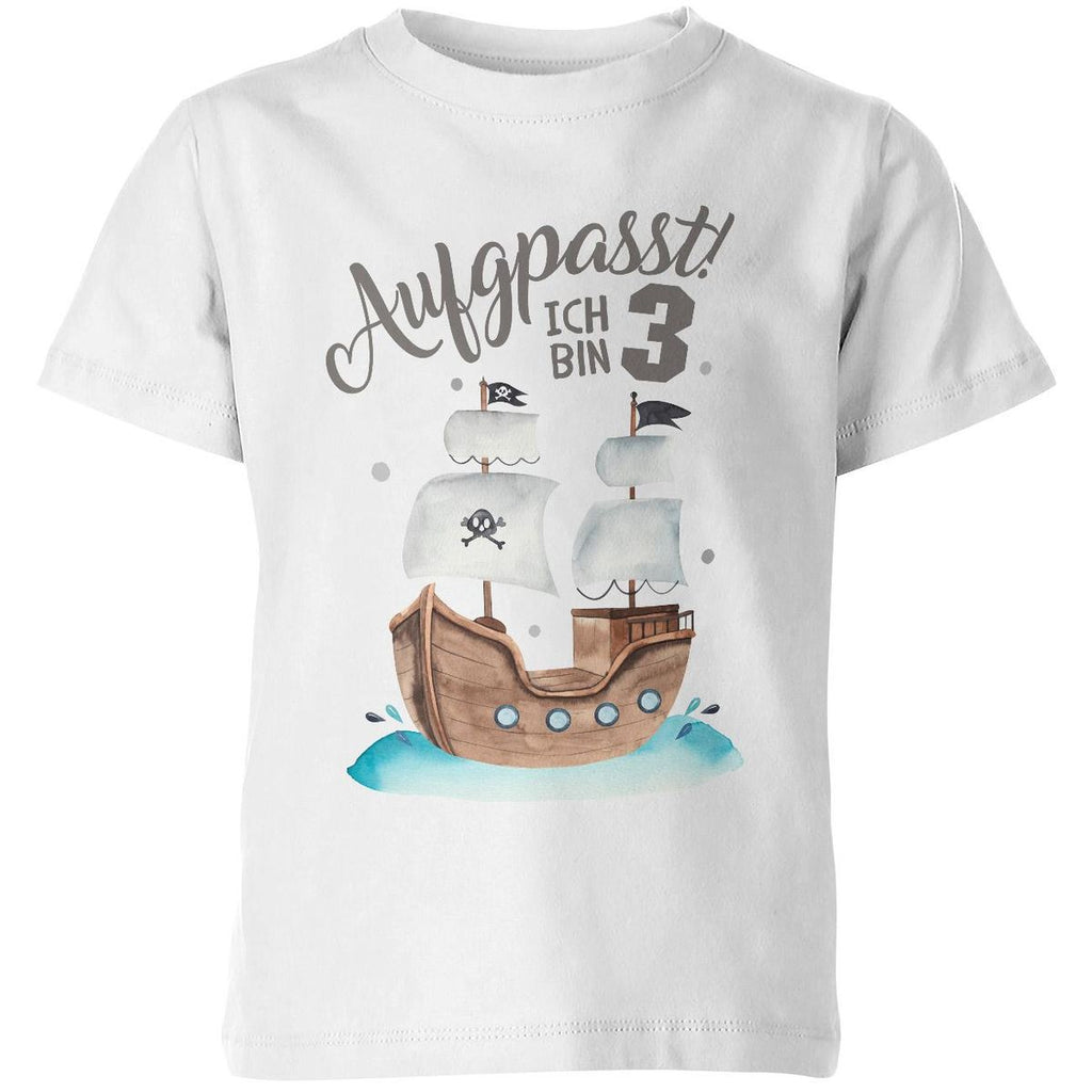 Kinder T-Shirt Aufgepasst ! Ich bin 3 Pirat - von Mikalino