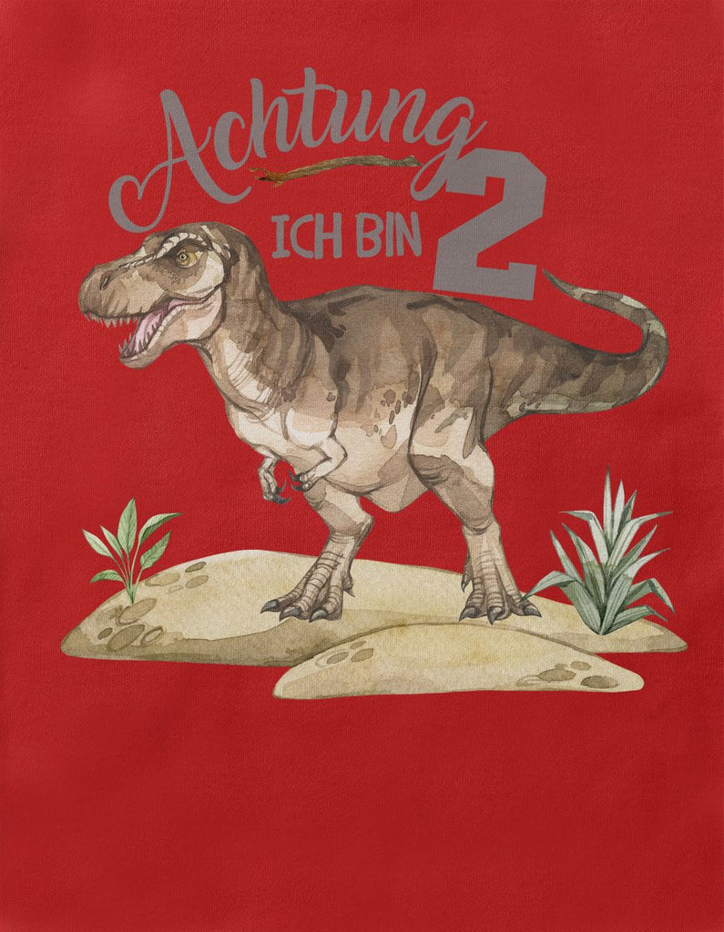 Mikalino Baby / Kinder T-Shirt mit Spruch Ich bin 2 - T-Rex | Kurzarm Shirt für Jungen und Mädchen | Geschenkidee - von Mikalino