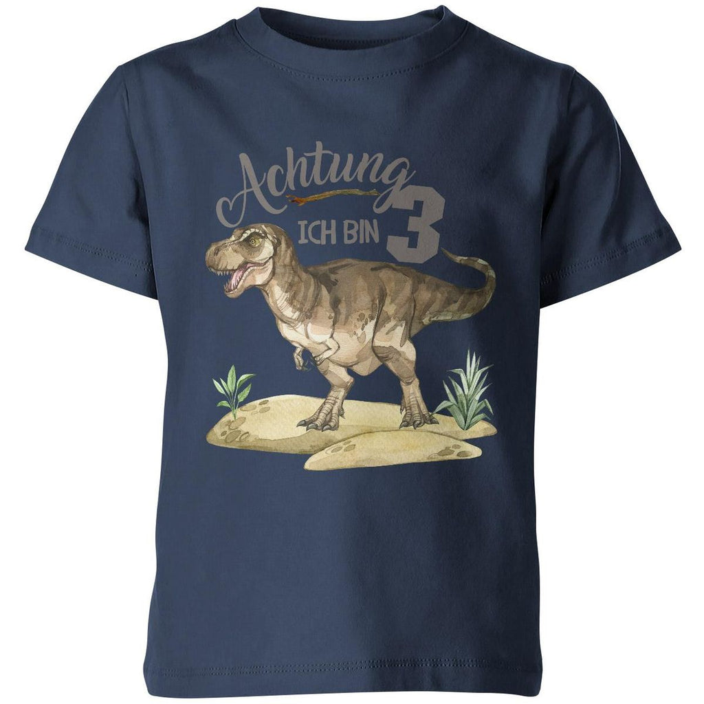 Kinder T-Shirt Ich bin 3 - T-Rex - von Mikalino