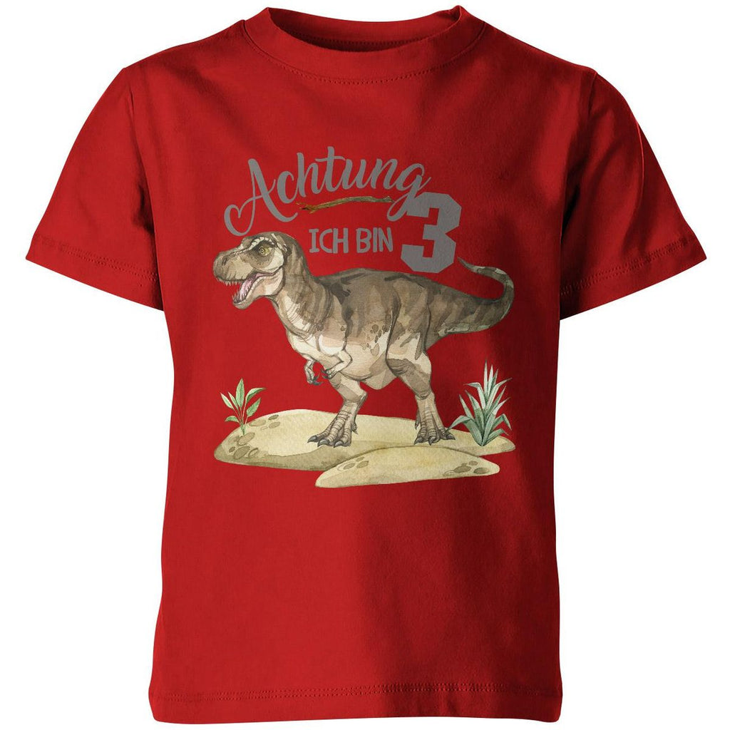 Kinder T-Shirt Ich bin 3 - T-Rex - von Mikalino