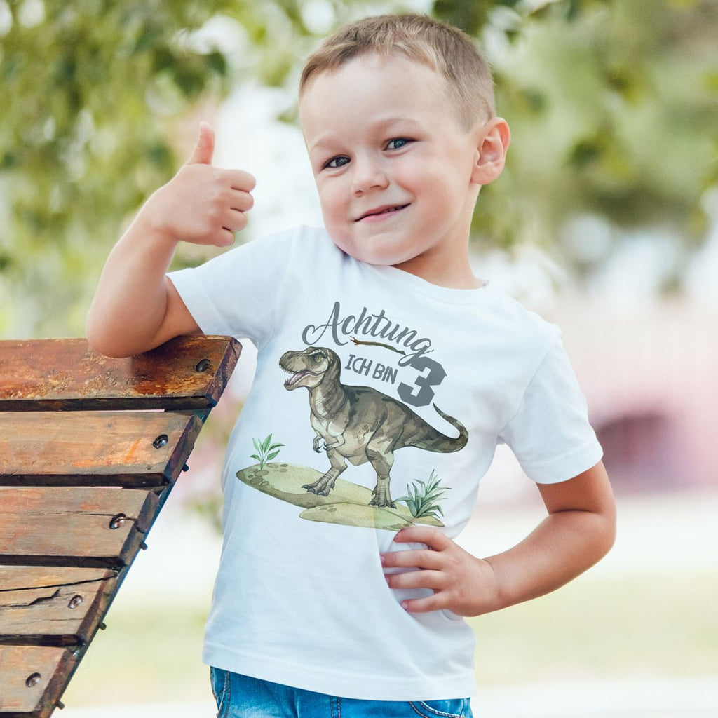 Kinder T-Shirt Ich bin 3 - T-Rex - von Mikalino