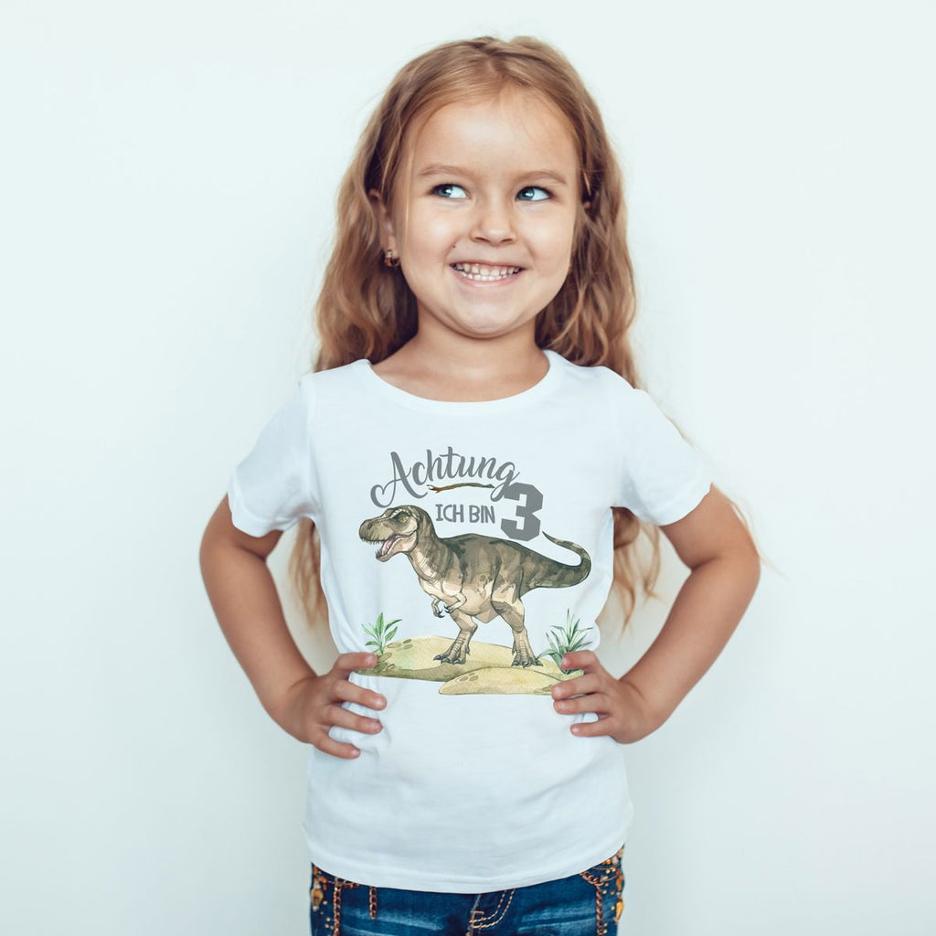 Kinder T-Shirt Ich bin 3 - T-Rex - von Mikalino