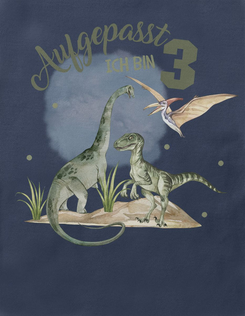 Kinder T-Shirt Aufgepasst ! Ich bin 3 - Dinosaurier - von Mikalino