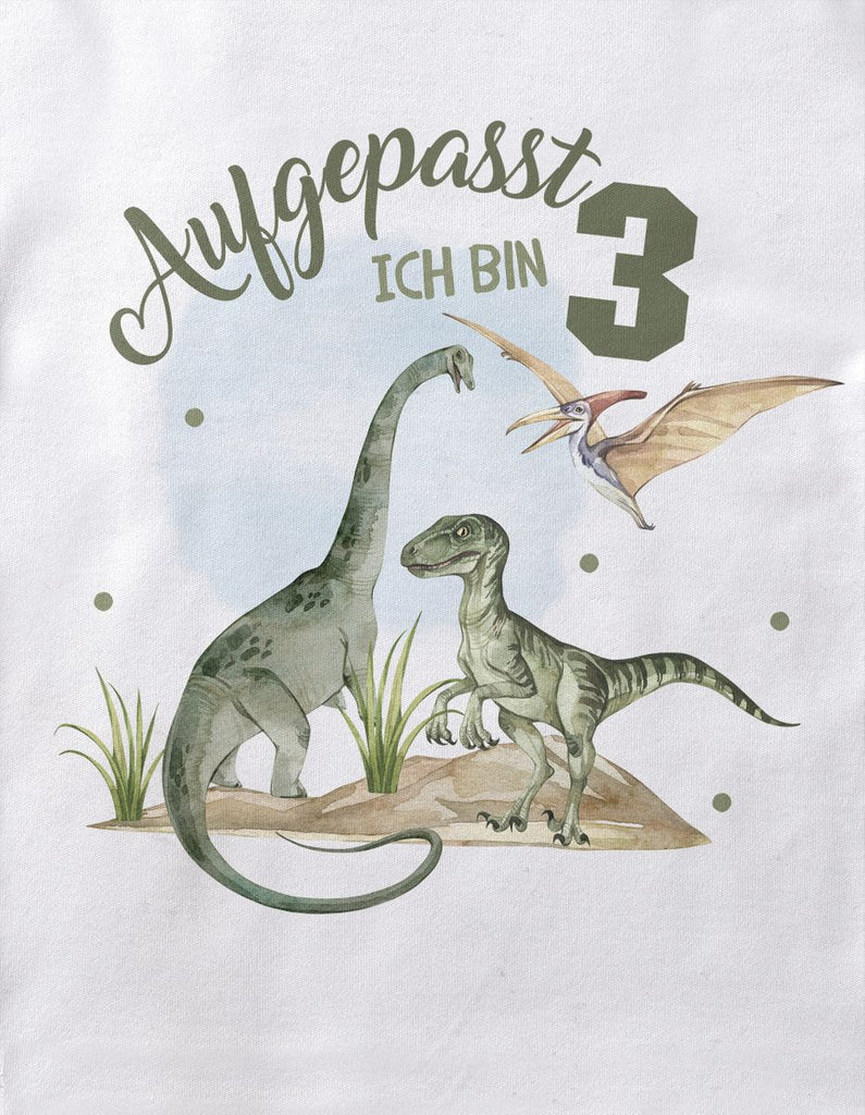 Kinder T-Shirt Aufgepasst ! Ich bin 3 - Dinosaurier - von Mikalino