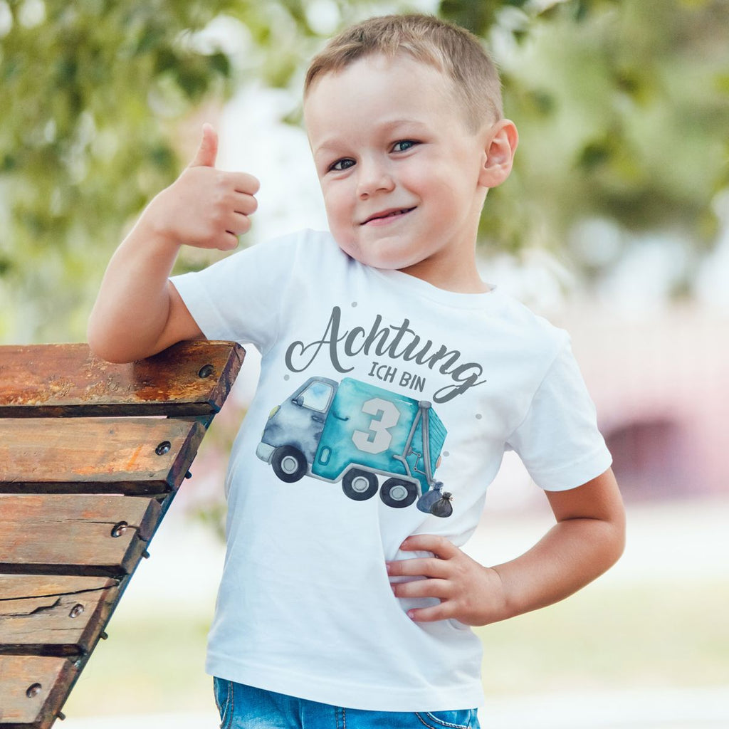 Kinder T-Shirt Ich bin 3 - Müllabfuhr - von Mikalino