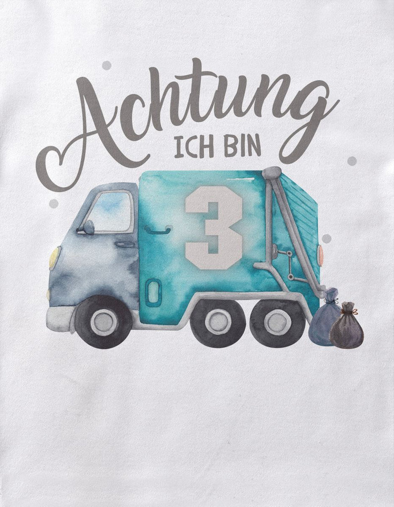 Kinder T-Shirt Ich bin 3 - Müllabfuhr - von Mikalino