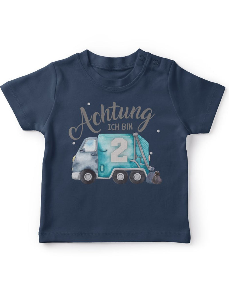 Baby / Kinder T-Shirt mit Spruch Ich bin 2 - Müllabfuhr - von Mikalino