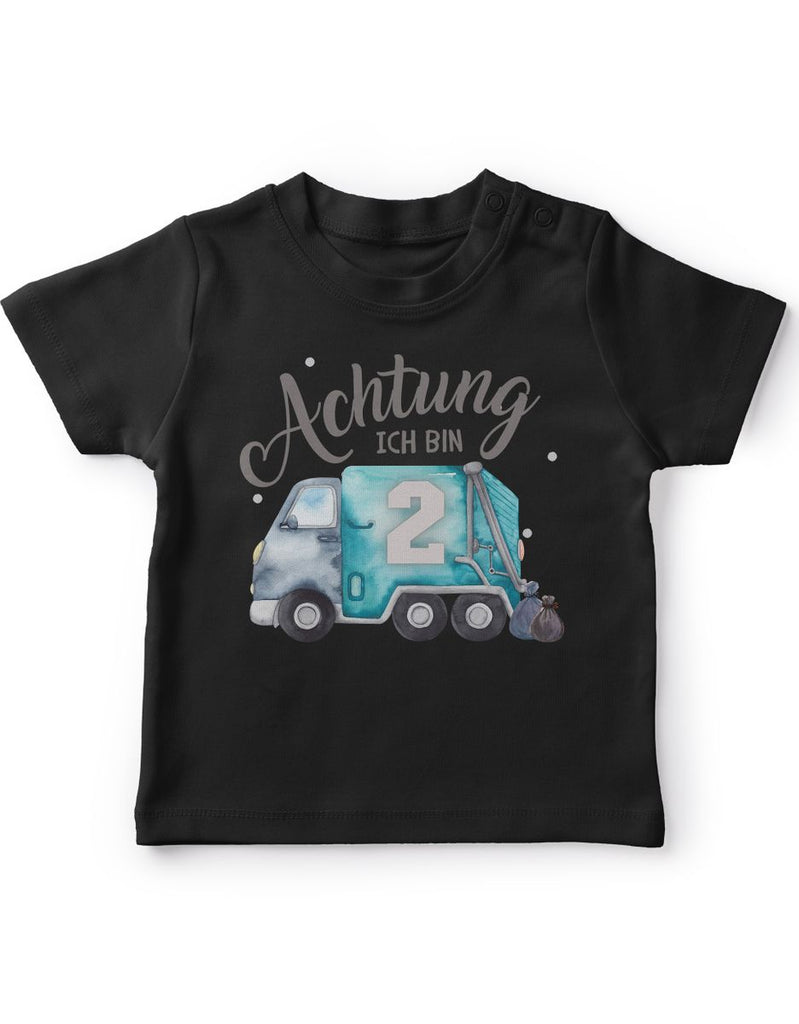 Baby / Kinder T-Shirt mit Spruch Ich bin 2 - Müllabfuhr - von Mikalino