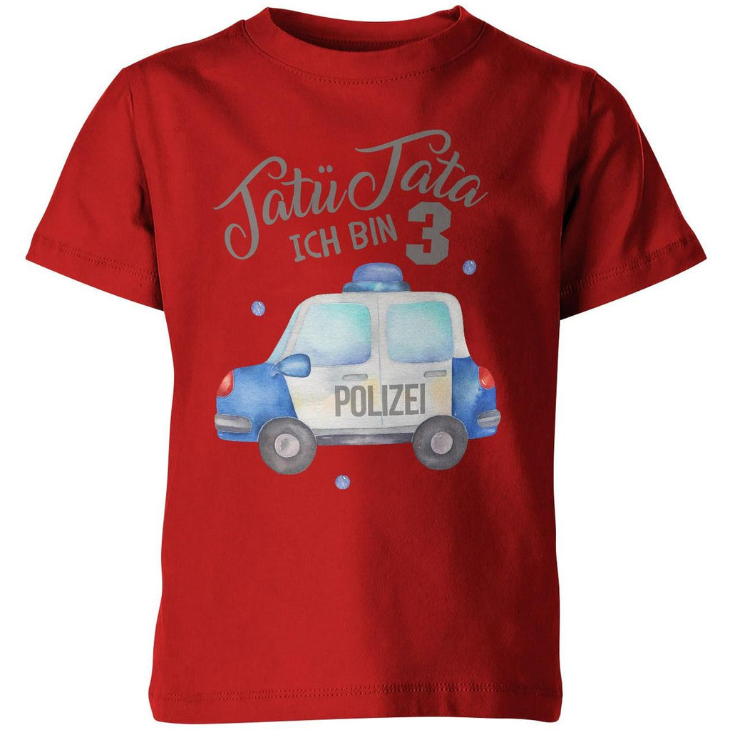 Kinder T-Shirt Ich bin 3 - Polizei - von Mikalino