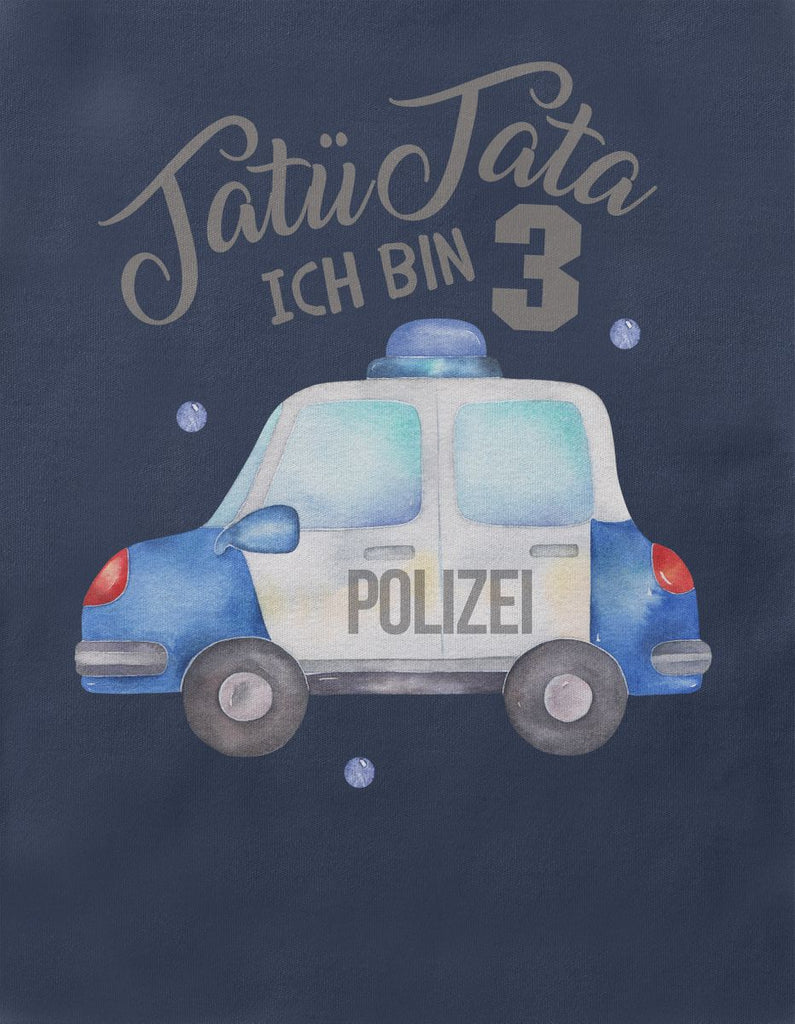 Baby / Kinder Longsleeve mit Spruch Ich bin 3 - Polizei - von Mikalino