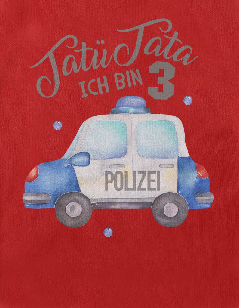 Baby / Kinder Longsleeve mit Spruch Ich bin 3 - Polizei - von Mikalino