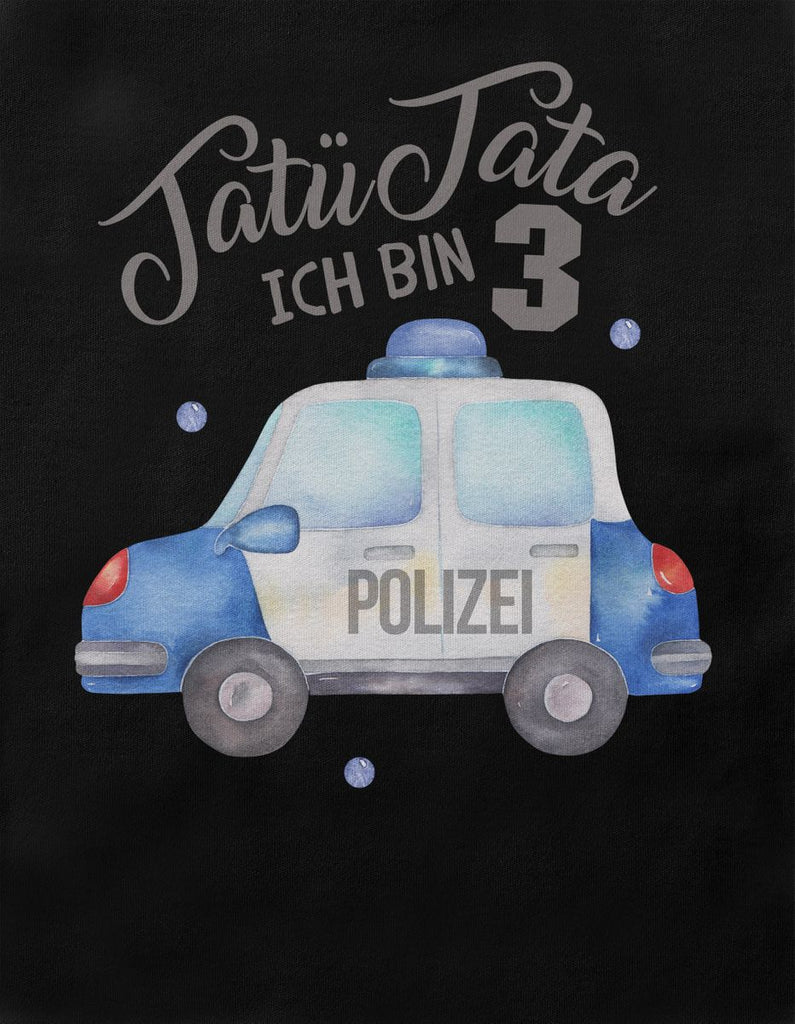 Baby / Kinder Longsleeve mit Spruch Ich bin 3 - Polizei - von Mikalino