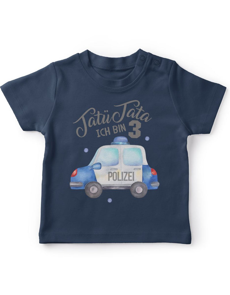 Baby / Kinder T-Shirt mit Spruch Ich bin 3 - Polizei - von Mikalino