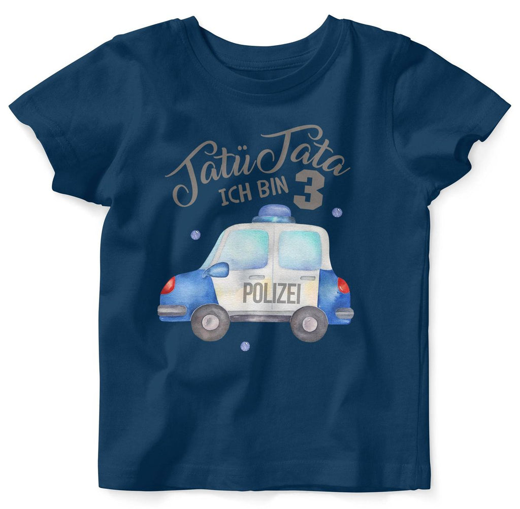 Baby / Kinder T-Shirt mit Spruch Ich bin 3 - Polizei - von Mikalino