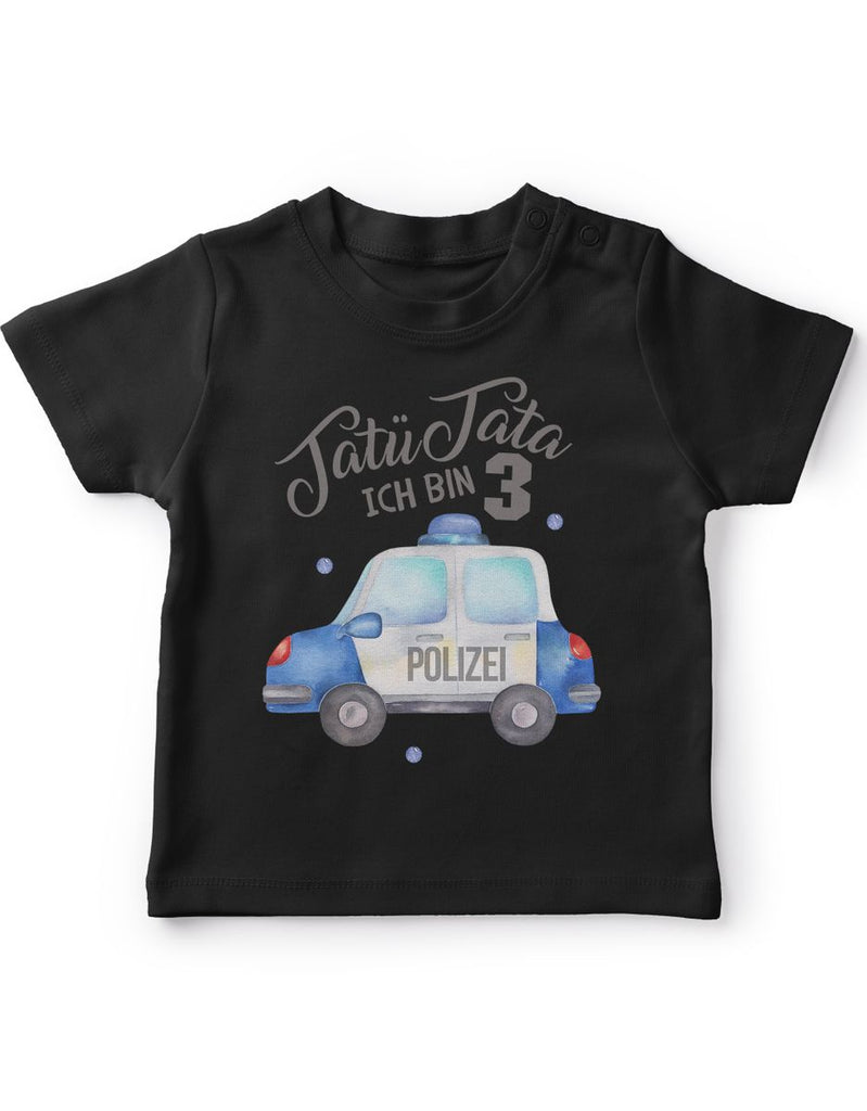 Baby / Kinder T-Shirt mit Spruch Ich bin 3 - Polizei - von Mikalino