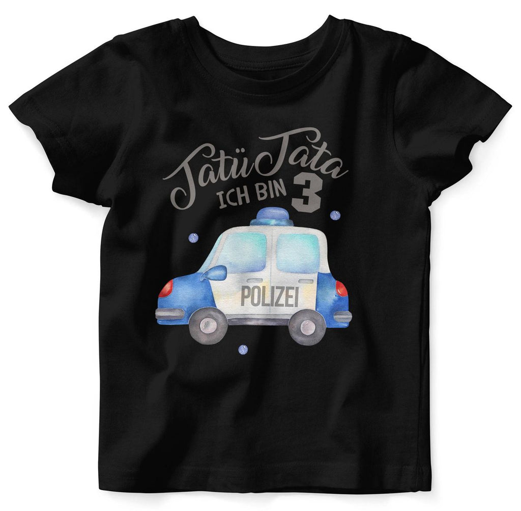 Baby / Kinder T-Shirt mit Spruch Ich bin 3 - Polizei - von Mikalino