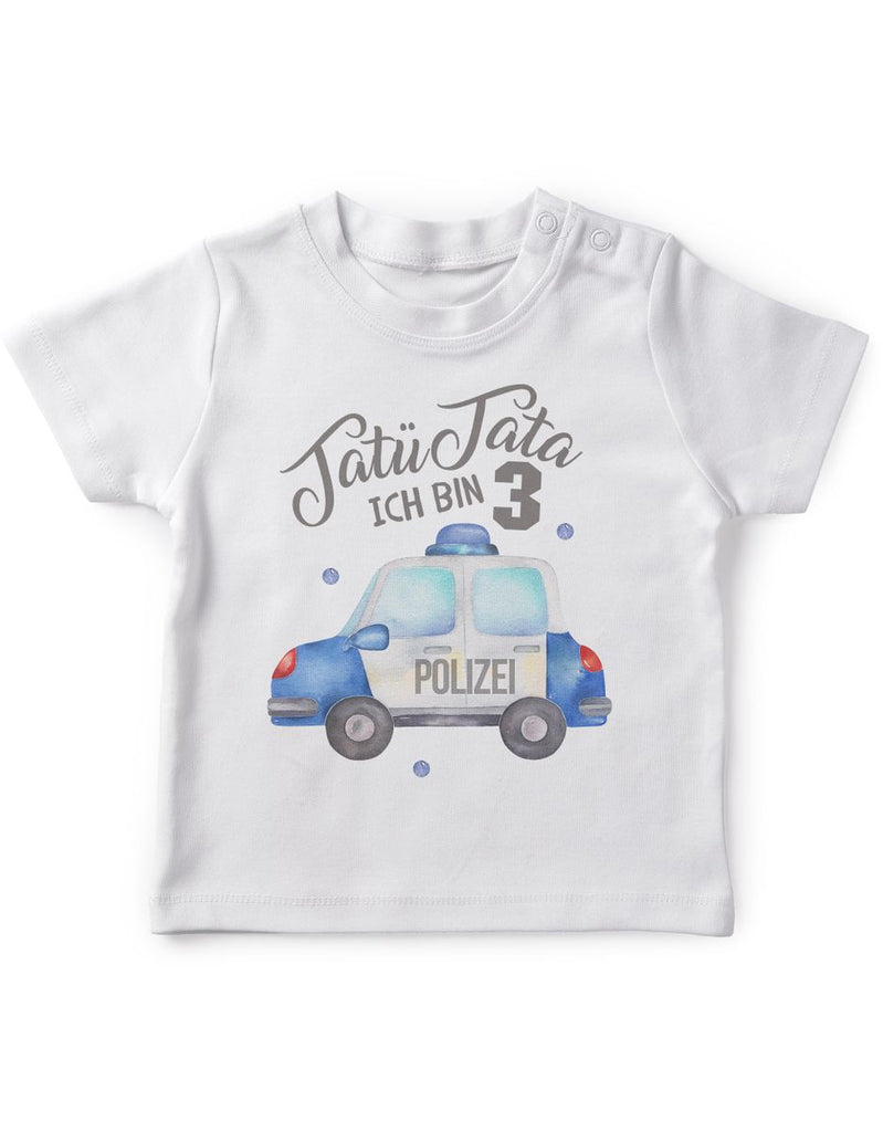 Baby / Kinder T-Shirt mit Spruch Ich bin 3 - Polizei - von Mikalino