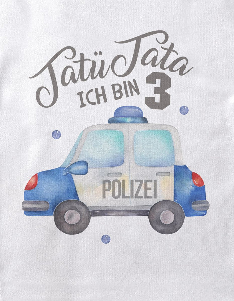 Baby / Kinder T-Shirt mit Spruch Ich bin 3 - Polizei - von Mikalino