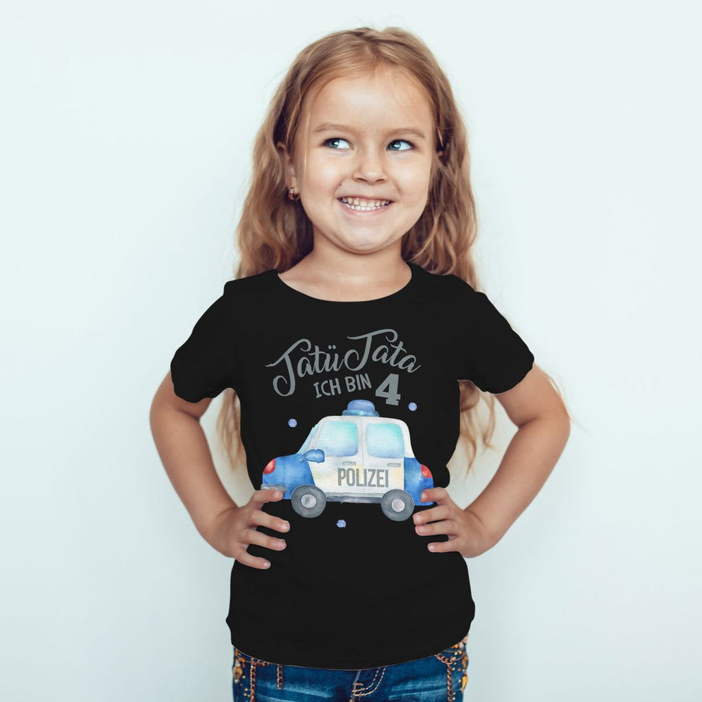 Kinder T-Shirt Tatü Tata ich bin 4 - Polizei - von Mikalino