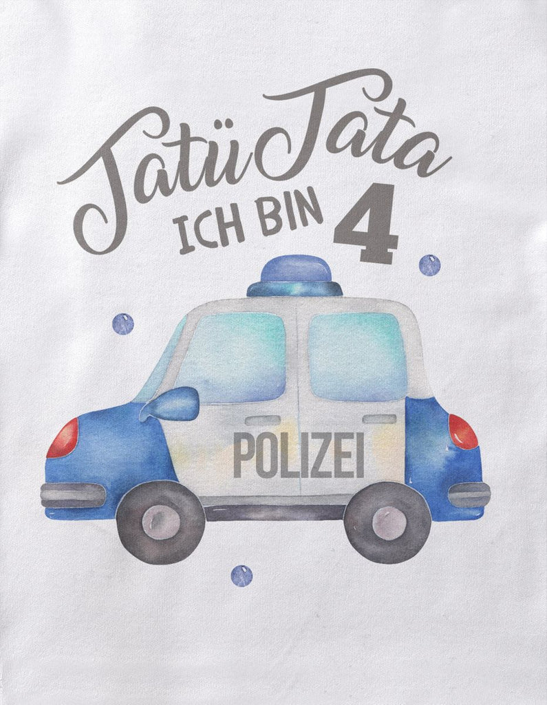 Kinder T-Shirt Tatü Tata ich bin 4 - Polizei - von Mikalino