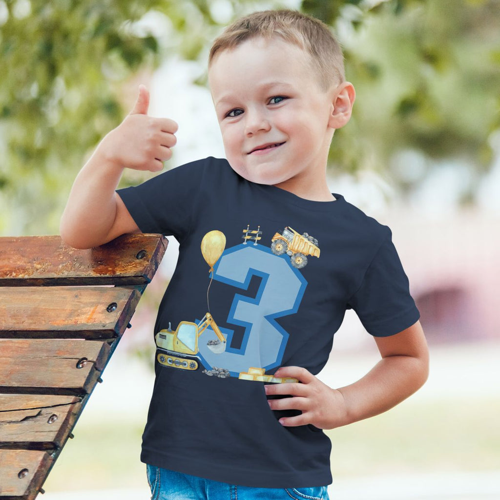 Kinder T-Shirt 3 Geburtstag Baustelle - von Mikalino