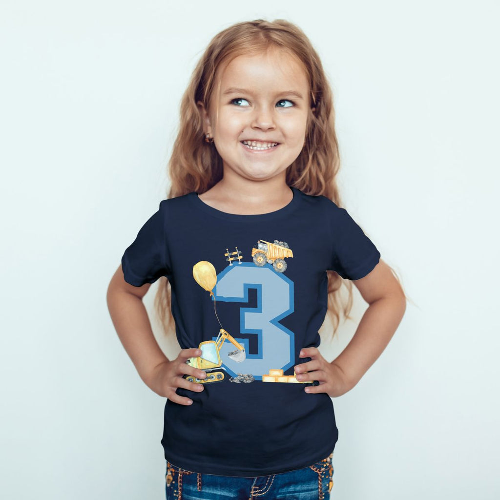 Kinder T-Shirt 3 Geburtstag Baustelle - von Mikalino