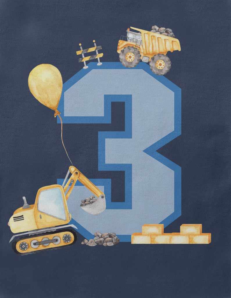 Kinder T-Shirt 3 Geburtstag Baustelle - von Mikalino