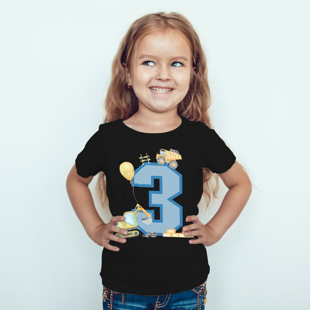 Kinder T-Shirt 3 Geburtstag Baustelle - von Mikalino