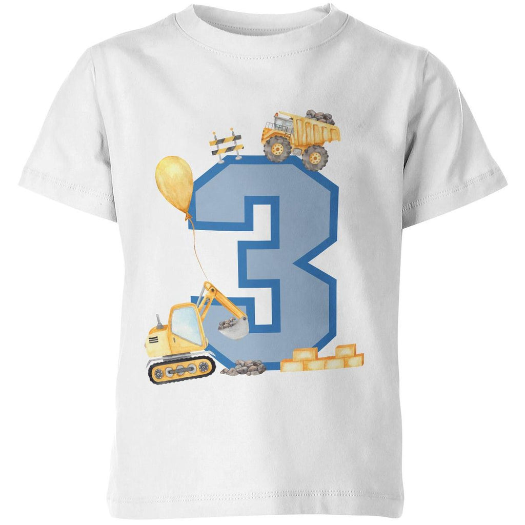 Kinder T-Shirt 3 Geburtstag Baustelle - von Mikalino